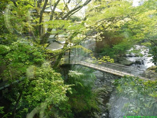 This was shot from the reception hall which is built right over the stream.